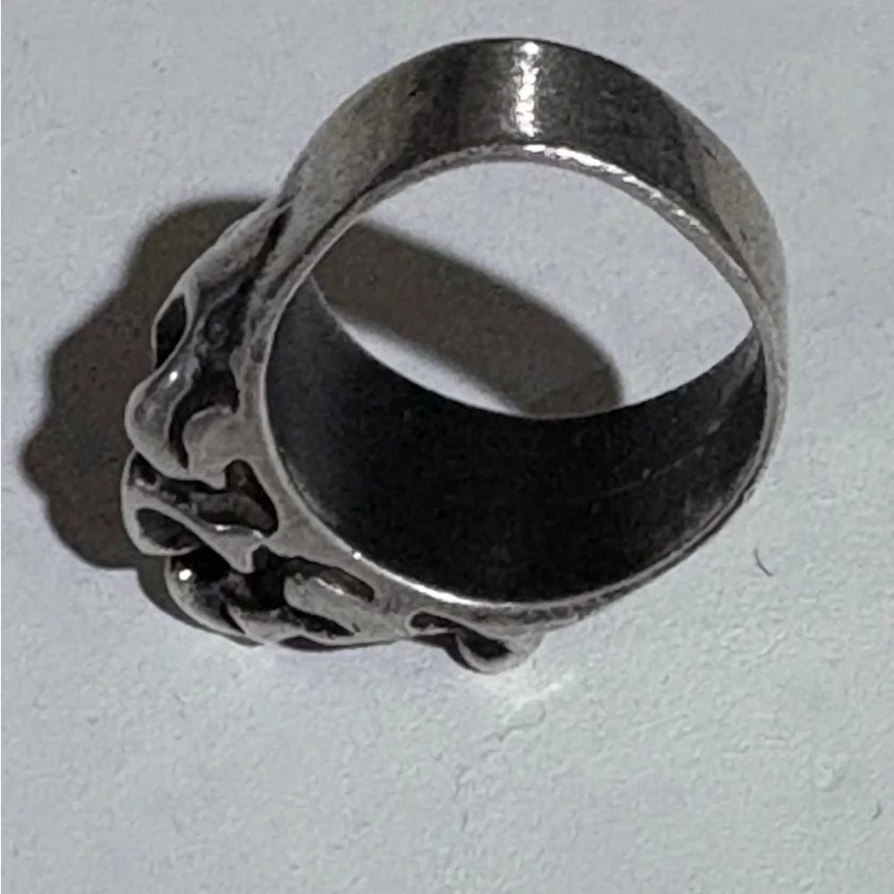 Brutalist Oxidized Silver 3D Abstract One of a Kind Ring size 8